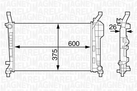Радиатор охлаждения двигателя MAGNETI MARELLI 350213126200