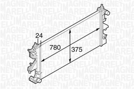 Радиатор охлаждения двигателя MAGNETI MARELLI 350213126900