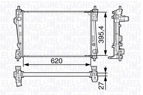 Радиатор охлаждения двигателя MAGNETI MARELLI 350213131200