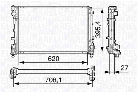 Радиатор охлаждения двигателя MAGNETI MARELLI 350213131700