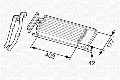 Радиатор отопителя салона MAGNETI MARELLI 350218325000