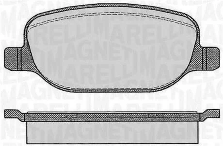 Тормозные колодки дисковые, комплект MAGNETI MARELLI 363916060114