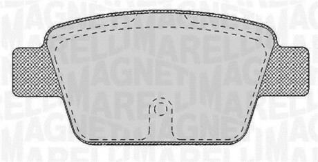 Тормозные колодки дисковые, комплект MAGNETI MARELLI 363916060125