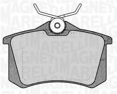 Тормозные колодки дисковые, комплект MAGNETI MARELLI 363916060131