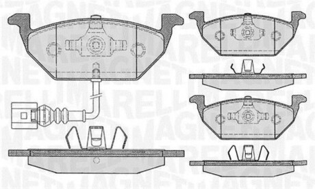 Тормозные колодки дисковые, комплект MAGNETI MARELLI 363916060132