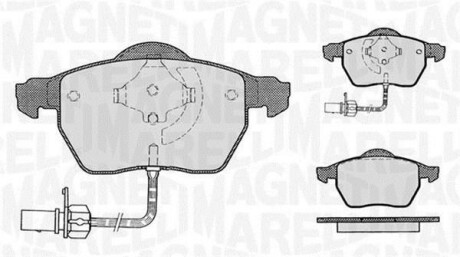 Тормозные колодки дисковые, комплект MAGNETI MARELLI 363916060142