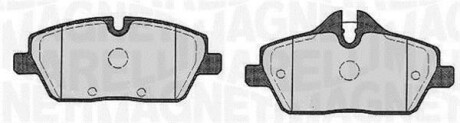 Тормозные колодки дисковые, комплект MAGNETI MARELLI 363916060147