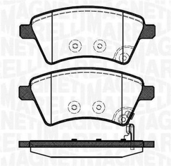 Тормозные колодки дисковые, комплект MAGNETI MARELLI 363916060241