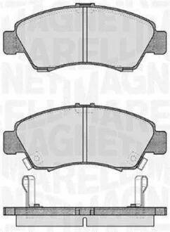 Тормозные колодки дисковые, комплект MAGNETI MARELLI 363916060276