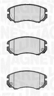 Тормозные колодки дисковые, комплект MAGNETI MARELLI 363916060277 (фото 1)