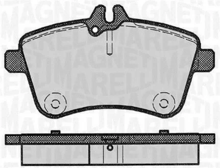 Тормозные колодки дисковые, комплект MAGNETI MARELLI 363916060302