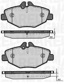 Тормозные колодки дисковые, комплект MAGNETI MARELLI 363916060318