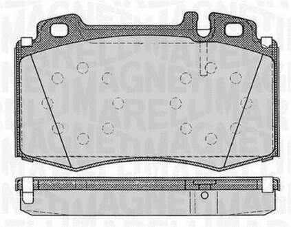 Тормозные колодки дисковые, комплект MAGNETI MARELLI 363916060320