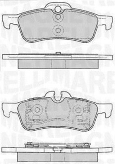 Тормозные колодки дисковые, комплект MAGNETI MARELLI 363916060331