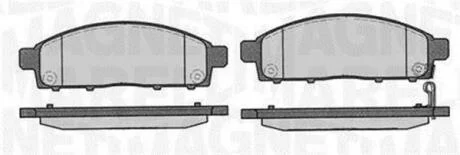 Тормозные колодки дисковые, комплект MAGNETI MARELLI 363916060337