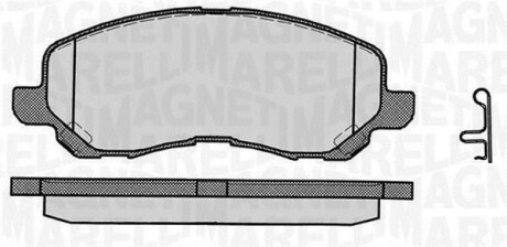 Тормозные колодки дисковые, комплект MAGNETI MARELLI 363916060338