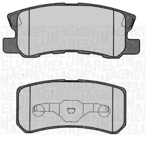Тормозные колодки дисковые, комплект MAGNETI MARELLI 363916060340