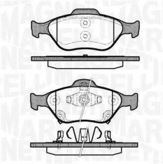 Тормозные колодки дисковые, комплект MAGNETI MARELLI 363916060404
