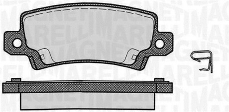 Тормозные колодки дисковые, комплект MAGNETI MARELLI 363916060407