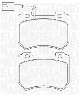 Тормозные колодки дисковые, комплект MAGNETI MARELLI 363916060423