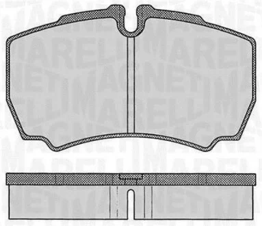Тормозные колодки дисковые, комплект MAGNETI MARELLI 363916060434