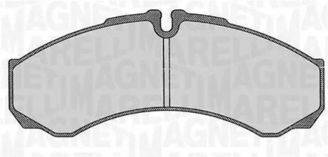 Тормозные колодки дисковые, комплект MAGNETI MARELLI 363916060526