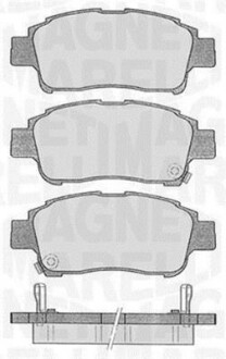 Тормозные колодки дисковые, комплект MAGNETI MARELLI 363916060533