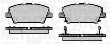 Тормозные колодки дисковые, комплект MAGNETI MARELLI 363916060620