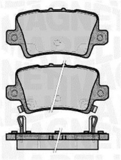 Тормозные колодки дисковые, комплект MAGNETI MARELLI 363916060621