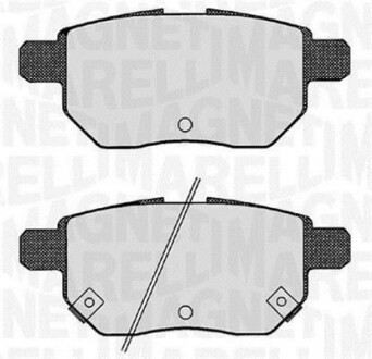 Тормозные колодки дисковые, комплект MAGNETI MARELLI 363916060629 (фото 1)