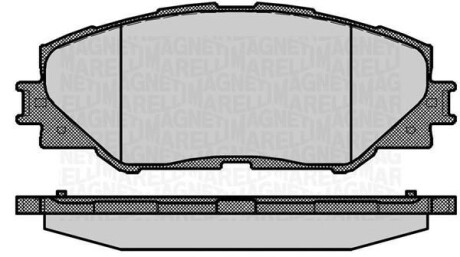 Тормозные колодки дисковые, комплект MAGNETI MARELLI 363916060632