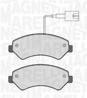 Тормозные колодки дисковые, комплект MAGNETI MARELLI 363916060643