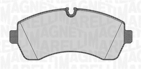 Тормозные колодки дисковые, комплект MAGNETI MARELLI 363916060647