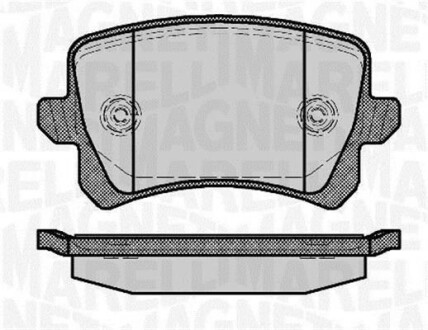 Тормозные колодки дисковые, комплект MAGNETI MARELLI 363916060658