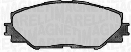 Тормозные колодки дисковые, комплект MAGNETI MARELLI 363916060663
