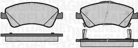 Тормозные колодки дисковые, комплект MAGNETI MARELLI 363916060665