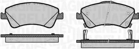 Тормозные колодки дисковые, комплект MAGNETI MARELLI 363916060665