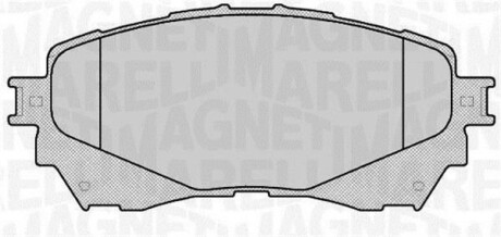 Тормозные колодки дисковые, комплект MAGNETI MARELLI 363916060677