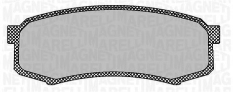 Тормозные колодки дисковые, комплект MAGNETI MARELLI 363916060705