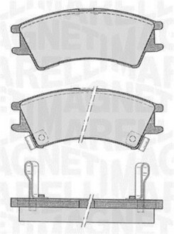 Тормозные колодки дисковые, комплект MAGNETI MARELLI 363916060800