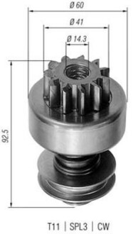 Бендикс стартера MAGNETI MARELLI 940113020059