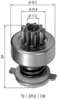 Бендикс стартера MAGNETI MARELLI 940113020115