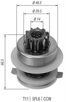 Бендикс стартера MAGNETI MARELLI 940113020155