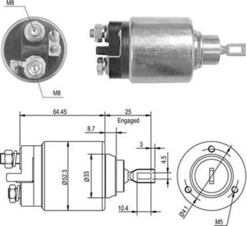 Реле стартера втягивающее MAGNETI MARELLI 940113050011