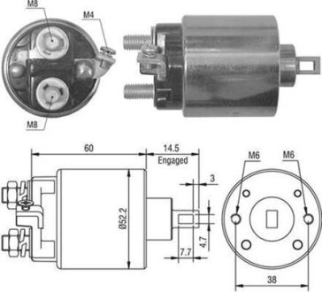Реле стартера втягивающее MAGNETI MARELLI 940113050022