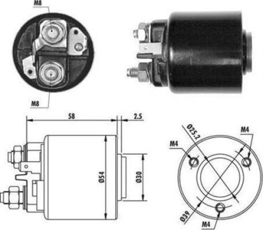 Реле стартера втягивающее MAGNETI MARELLI 940113050060