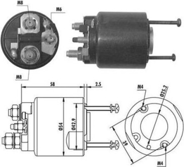 Реле стартера втягивающее MAGNETI MARELLI 940113050064