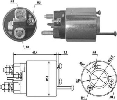 Реле стартера втягивающее MAGNETI MARELLI 940113050066