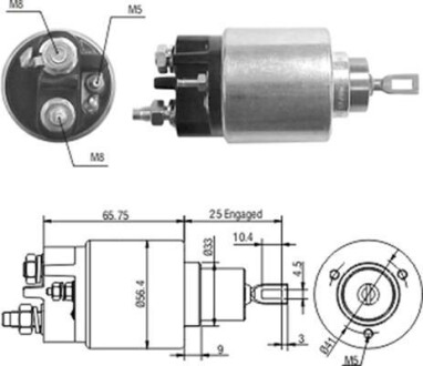 Реле стартера втягивающее MAGNETI MARELLI 940113050208