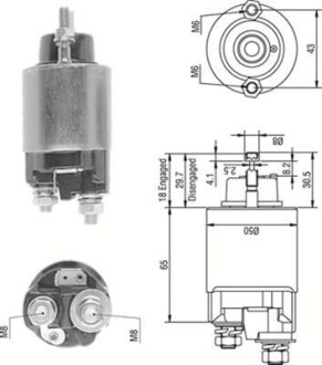 Реле стартера втягивающее MAGNETI MARELLI 940113050233